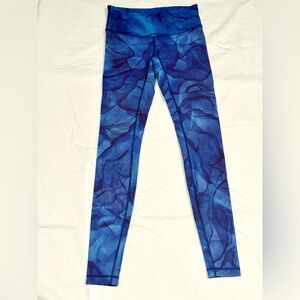 Lululemon Blue Abstract Pattern Leggings Size 6